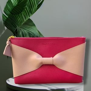 Elizabeth Arden New York Pink Bow Cosmetic Bag (NWOT)